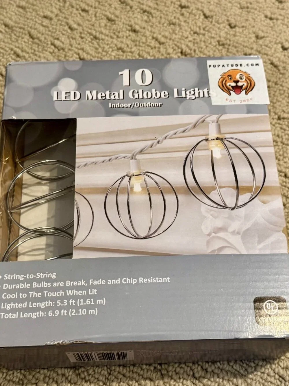 New LED Metal Globe Lights Strand Indoor/Outdoor Plug-In Wired